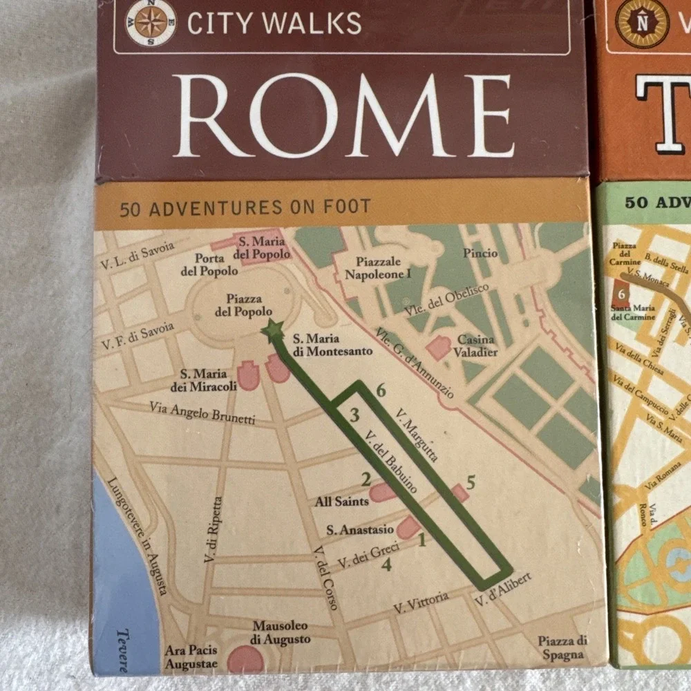 TRAVEL Europe Rick Steves Book & 2 City Walks Cards Rome (New) & Tuscany On Foot